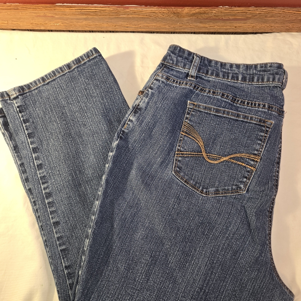 Roz & Ali Womens Dark Wash Jeans Size 16 #91